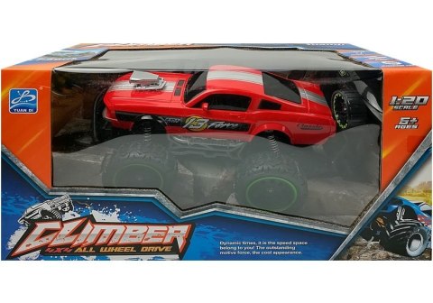Auto Zdalnie Sterowane R/C Wysokie Koła Czerwone Auto Zdalnie Sterowane R/C Wysokie Koła Czerwone