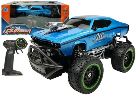 Auto Zdalnie Sterowane R/C Wysokie Koła Niebieskie Auto Zdalnie Sterowane R/C Wysokie Koła Niebieskie
