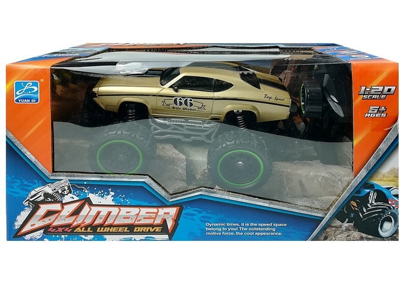 Auto Zdalnie Sterowane R/C Wysokie Koła Złoty Auto Zdalnie Sterowane R/C Wysokie Koła Złoty