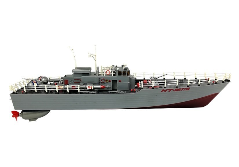 Statek Kuter Torpedowy Zdalnie Sterowany R/C 1:115 2.4G Czerwony Statek Kuter Torpedowy Zdalnie Sterowany R/C 1:115 2.4G Czerwony