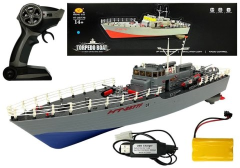 Statek Kuter Torpedowy Zdalnie Sterowany R/C 1:115 2.4G Niebieski Statek Kuter Torpedowy Zdalnie Sterowany R/C 1:115 2.4G Niebieski
