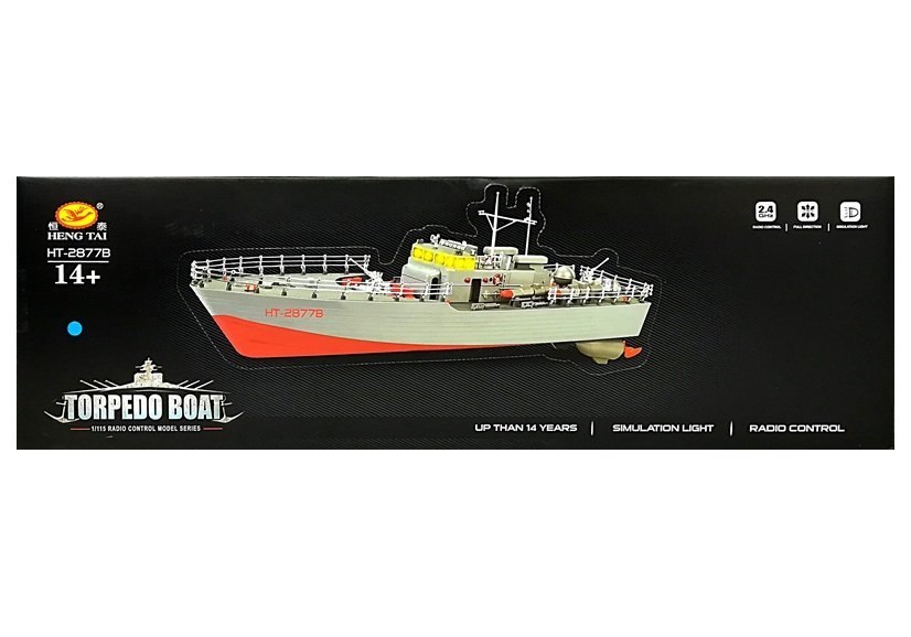 Statek Kuter Torpedowy Zdalnie Sterowany R/C 1:115 2.4G Niebieski Statek Kuter Torpedowy Zdalnie Sterowany R/C 1:115 2.4G Niebieski