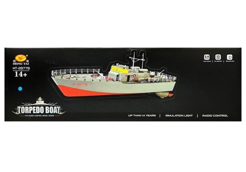 Statek Kuter Torpedowy Zdalnie Sterowany R/C 1:115 2.4G Niebieski Statek Kuter Torpedowy Zdalnie Sterowany R/C 1:115 2.4G Niebieski