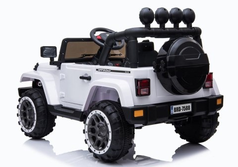 Auto na Akumulator Jeep BRD-7588 4x4 Biały Auto na Akumulator Jeep BRD-7588 4x4 Biały
