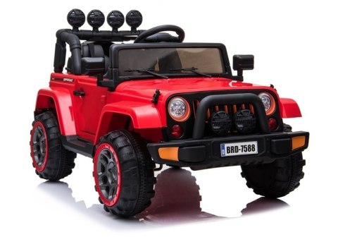 Auto na Akumulator Jeep BRD-7588 4x4 Czerwony Auto na Akumulator Jeep BRD-7588 4x4 Czerwony