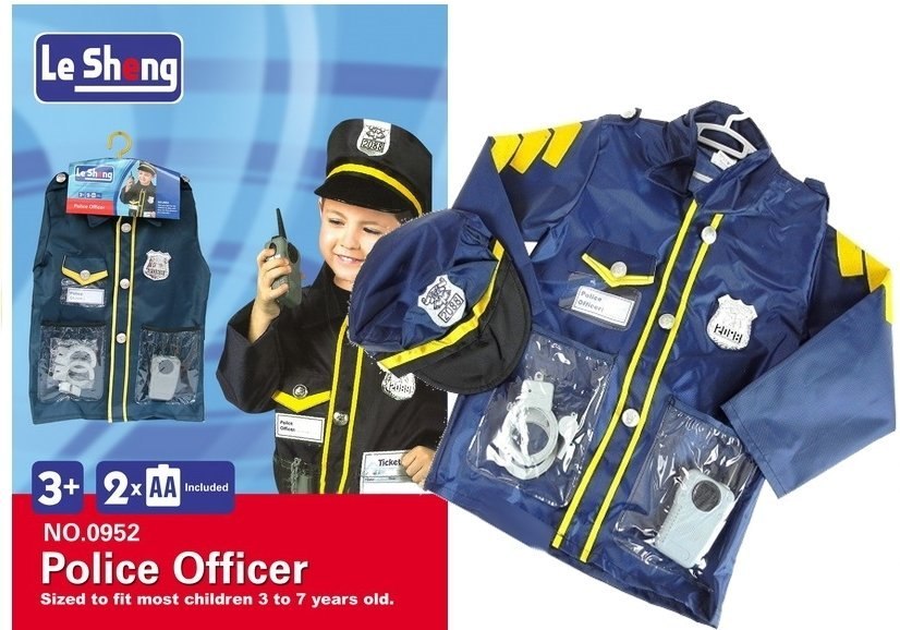 Strój Przebranie Policjanta + Akcesoria Odznaka Strój Przebranie Policjanta + Akcesoria Odznaka