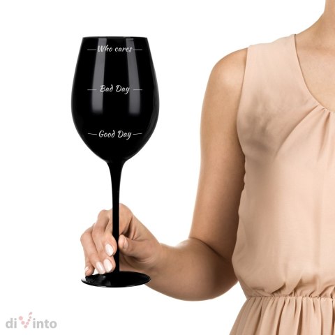 Etui na wino z kieliszkami diVinto Who cares Black Etui na wino z kieliszkami diVinto Who cares Black