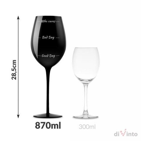 Etui na wino z kieliszkami diVinto Who cares Black Etui na wino z kieliszkami diVinto Who cares Black
