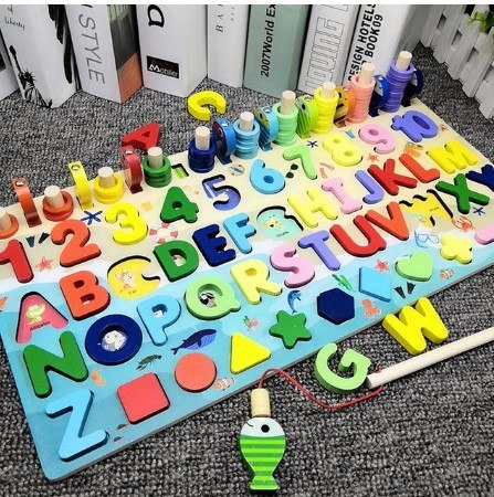 Liczydło drewniane alfabet sorter edukacyjny Liczydło drewniane alfabet sorter edukacyjny