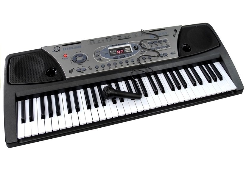 Organy Keyboard + Mikrofon Zasilacz MQ-810 MP3 Organy Keyboard + Mikrofon Zasilacz MQ-810 MP3
