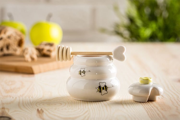 Porcelanowy słoiczek na miód Porcelanowy słoiczek na miód
