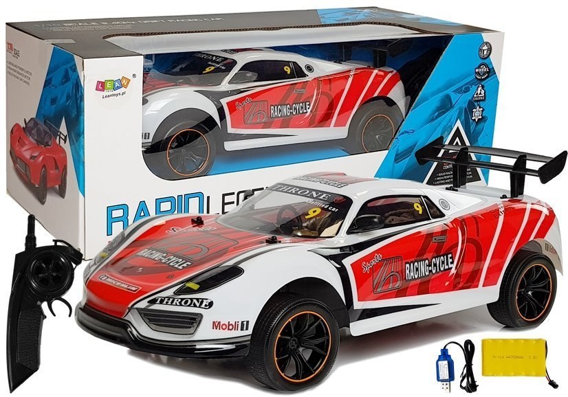 Auto Wyścigowe Zdalnie Sterowane R/C Białe Auto Wyścigowe Zdalnie Sterowane R/C Białe