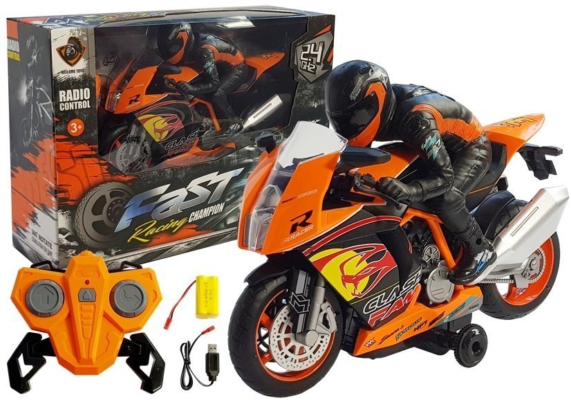 Motocykl Zdalnie Sterowany R/C Pomarańczowy 2.4G Motocykl Zdalnie Sterowany R/C Pomarańczowy 2.4G
