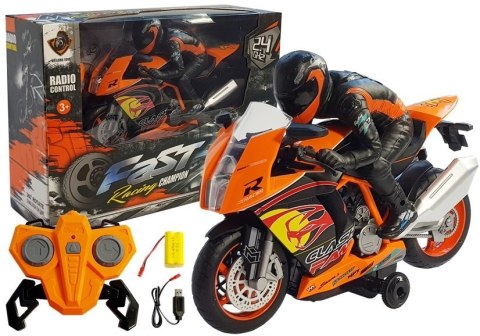 Motocykl Zdalnie Sterowany R/C Pomarańczowy 2.4G Motocykl Zdalnie Sterowany R/C Pomarańczowy 2.4G