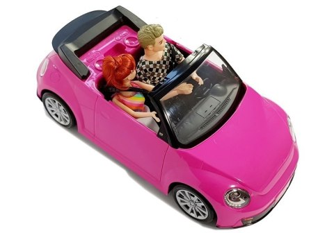 Lalki z Samochodem Auto Coupe Dźwięk i Światła 43 cm Różowy Lalki z Samochodem Auto Coupe Dźwięk i Światła 43 cm Różowy