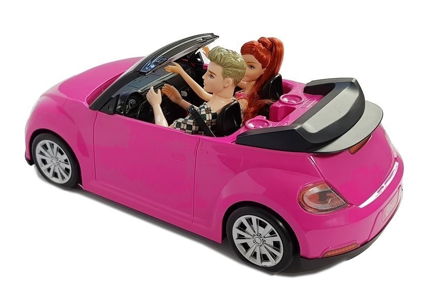Lalki z Samochodem Auto Coupe Dźwięk i Światła 43 cm Różowy Lalki z Samochodem Auto Coupe Dźwięk i Światła 43 cm Różowy
