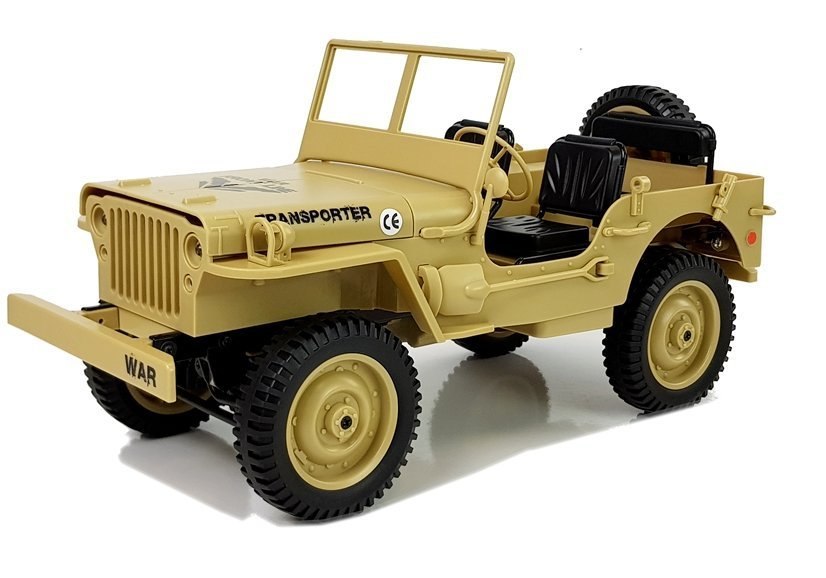 Auto Zdalnie Sterowane 4x4 Jeep 1:10 Żółte 33cm Auto Zdalnie Sterowane 4x4 Jeep 1:10 Żółte 33cm