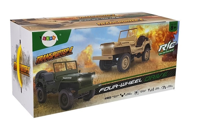 Auto Zdalnie Sterowane 4x4 Jeep 1:10 Żółte 33cm Auto Zdalnie Sterowane 4x4 Jeep 1:10 Żółte 33cm