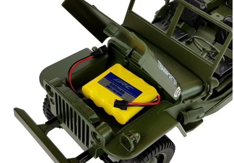 Auto Zdalnie Sterowane Jeep 1:10 Zielone 33cm Auto Zdalnie Sterowane Jeep 1:10 Zielone 33cm