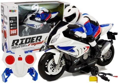 Motocykl zdalnie sterowany R/C 2.4G Biały Motocykl zdalnie sterowany R/C 2.4G Biały